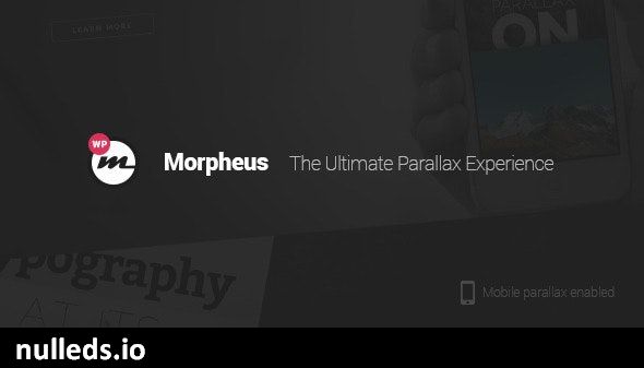 Morpheus - Ultimate One Page Parallax Theme