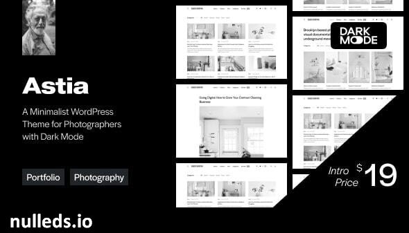 Astia - Minimal Portfolio WordPress Theme for Photographers