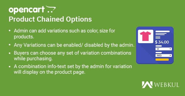 OpenCart Product Chained Options