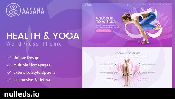 Aasana - Health and Yoga WordPress Theme