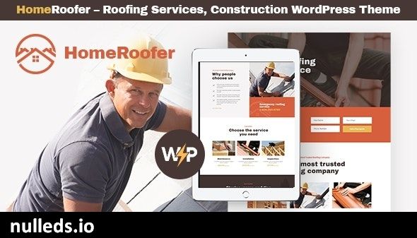 HomeRoofer | Roofing Company Services & Construction WordPress Theme