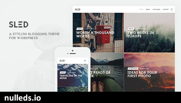 SLED - A Stylish Blogging Theme for Sharing Stories