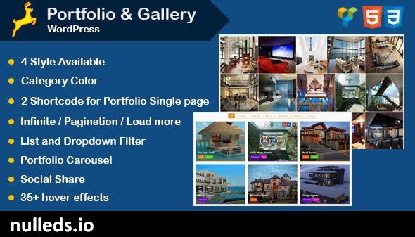 Portfolio and Gallery Grid Layout with Carousel for WordPress