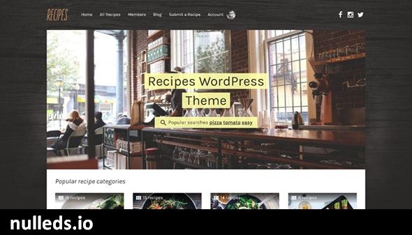 Recipes - WordPress Theme