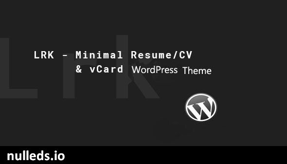 LRK - Creative vCard WordPress Theme