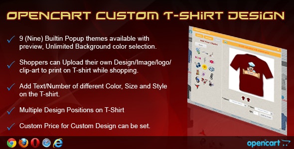 OpenCart Custom T-Shirt Design