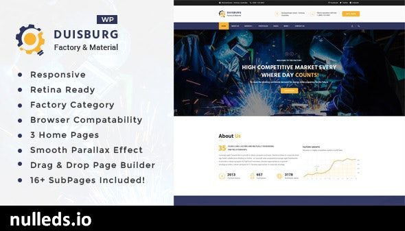 Duisburg - Factory & Industrial Business WordPress Theme