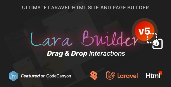 LaraBuilder - Laravel Drag&Drop SaaS HTML site builder