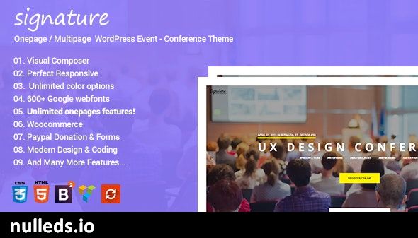 Signature - Multiple Events WordPress Theme