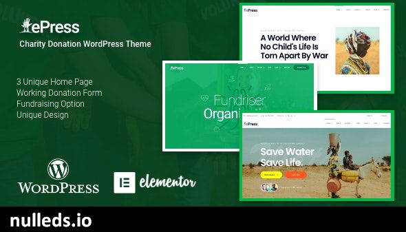 Nonprofit Charity WordPress Theme - ePress