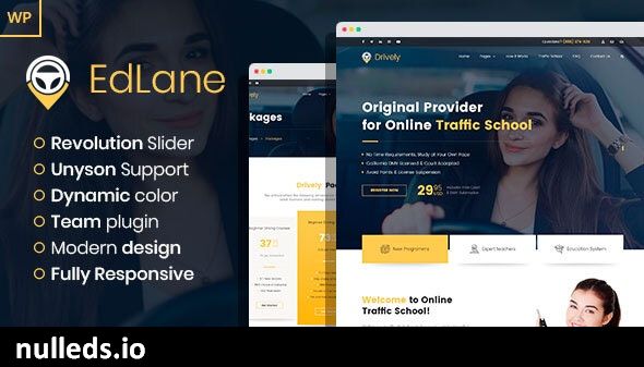 EdLane - Driving School WordPress theme