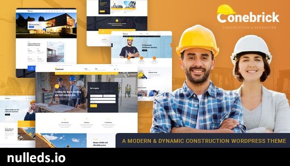 Conebrick - Building Construction Factory WordPress Theme