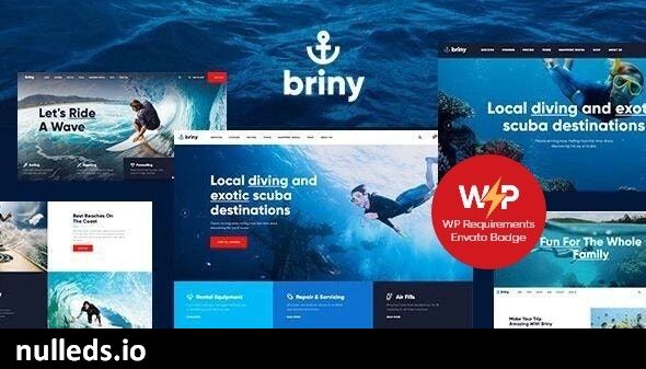 Briny | Scuba Diving School & Water Sports WordPress Theme + RTL