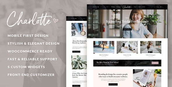 Charlotte - Creative Blog WordPress Theme