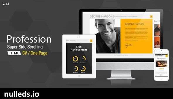 Profession - One Page CV Resume Theme