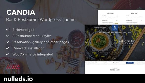 Candia - Bar & Restaurant WordPress Theme