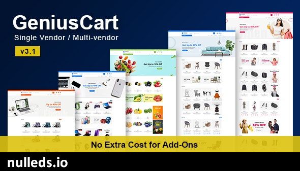 GeniusCart - Single or Multi vendor Ecommerce System with Physical and Digital Product Marketplace