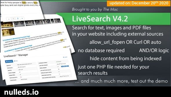 LiveSearch - Searchengine for your Website