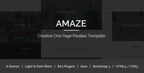 Onepage WordPress Theme - Amaze