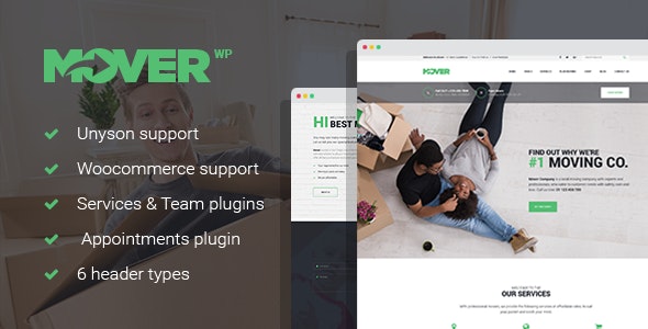 Mover - Moving Company & Storage Services WordPress Theme