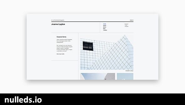 Jeanne - Minimal Photography and Portfolio WordPress Theme