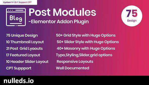 Posts Modules - Elementor Addon WordPress Plugin