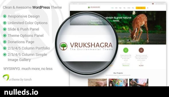 Vrukshagra - Environmental WordPress Theme