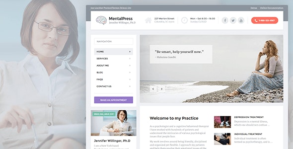 MentalPress - WP Theme for your Medical or Psychology Website.