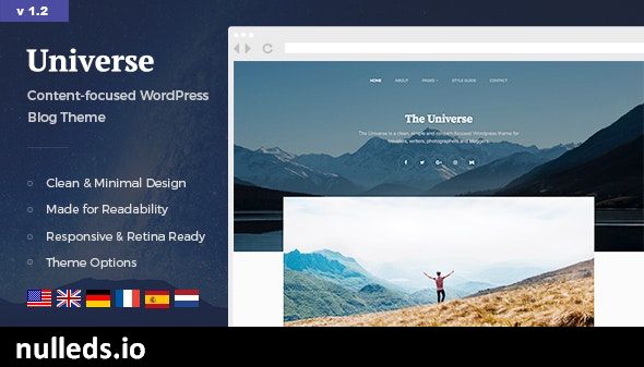 Universe - Clean & Minimal WordPress Blog Theme