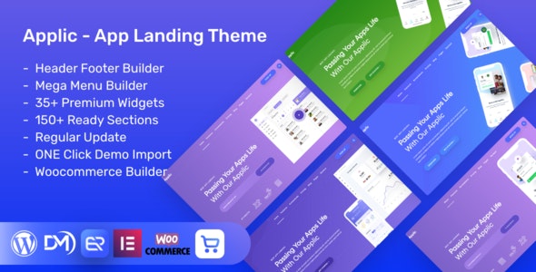 Applic - App Landing WordPress Theme