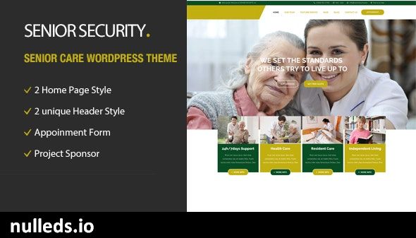 Senior Security - Senior Care WordPress Theme