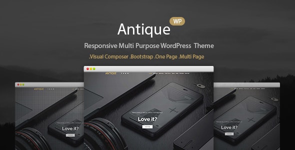 Antique - Onepage Portfolio Theme WordPress Theme