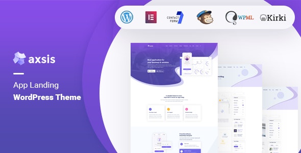 axsis - App Landing WordPress Theme