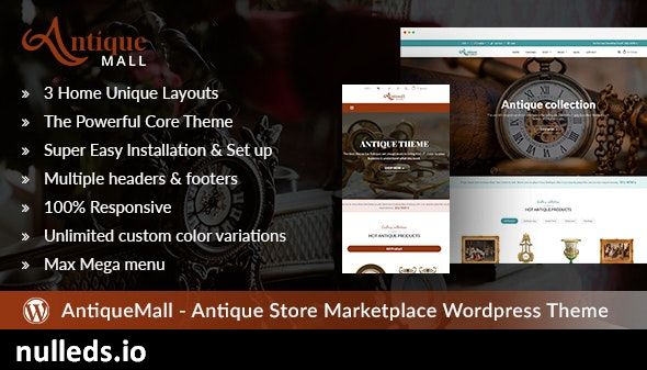 AntiqueMall - Antique Store Marketplace WordPress Theme