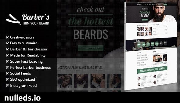 Barber - WordPress Theme for Barbers & Hair Salons