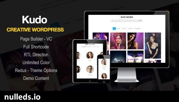 Kudo - Portfolio, Marketing Landing Page WordPress Theme