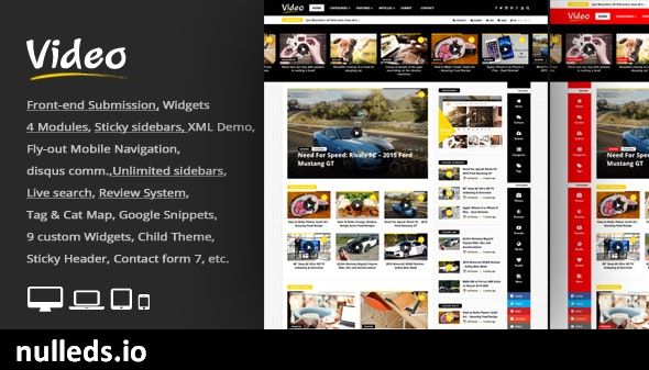 Video News = WordPress Magazine / Newspaper Theme