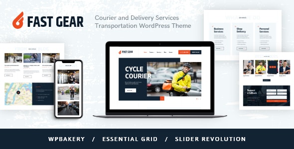 Fast Gear | Courier and Delivery Services Transportation WordPress Theme