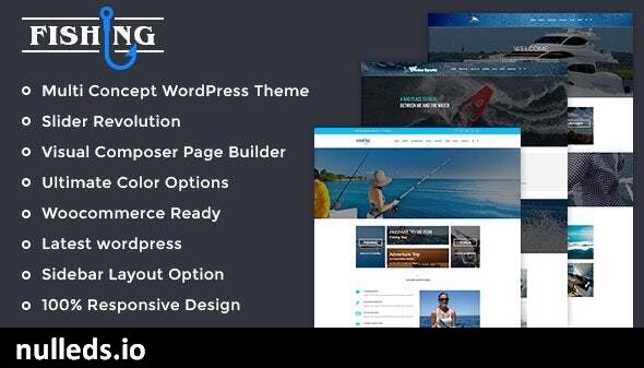 Water Sports, Yacht & Fishing WordPress Theme