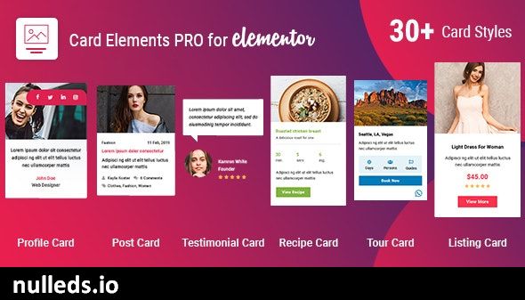 Card Elements Pro for Elementor