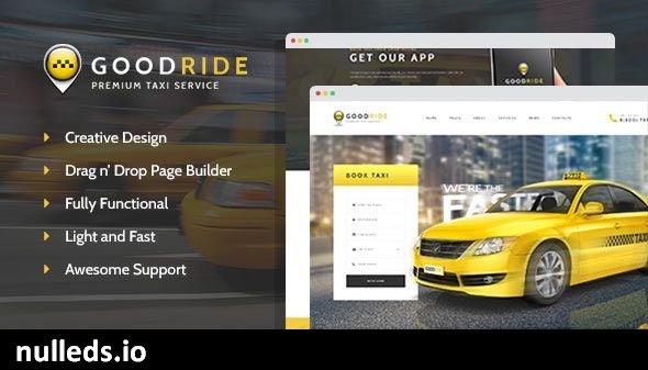 Good Ride - Taxi Company, Cab Service WordPress Theme