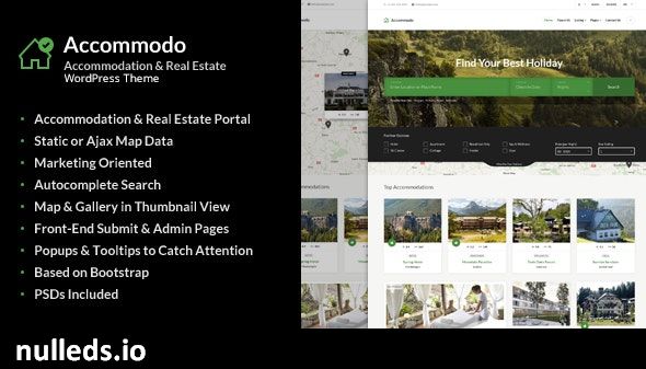 Accommodo - Accommodation Travel WordPress Theme