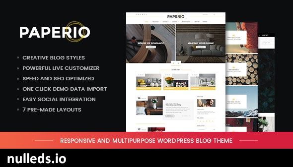 Paperio - Responsive and Multipurpose WordPress Blog Theme