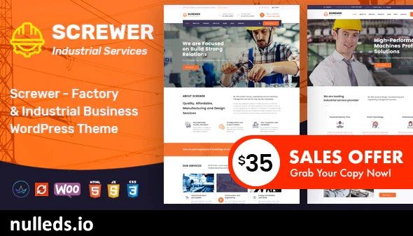 Screwer - Factory and Industrial WordPress Theme