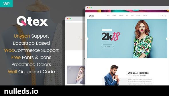 Qtex - Manufacturing and Clothing Company WordPress theme