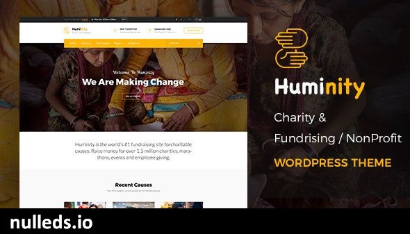 Huminity- Charity/Fundraising WordPress Theme