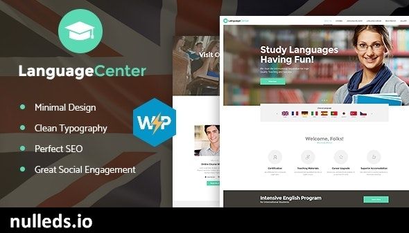 Language Center & Online School Education WordPress Theme