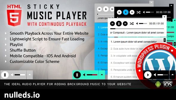 Sticky HTML5 Music Player WordPress Plugin