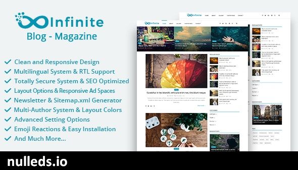 Infinite - Blog & Magazine Script