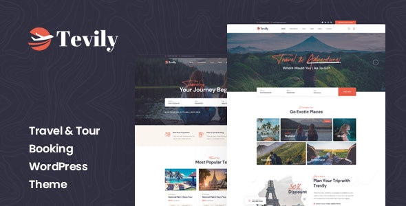 v1.1.7 Tevily - Travel & Tour Booking WordPress Theme